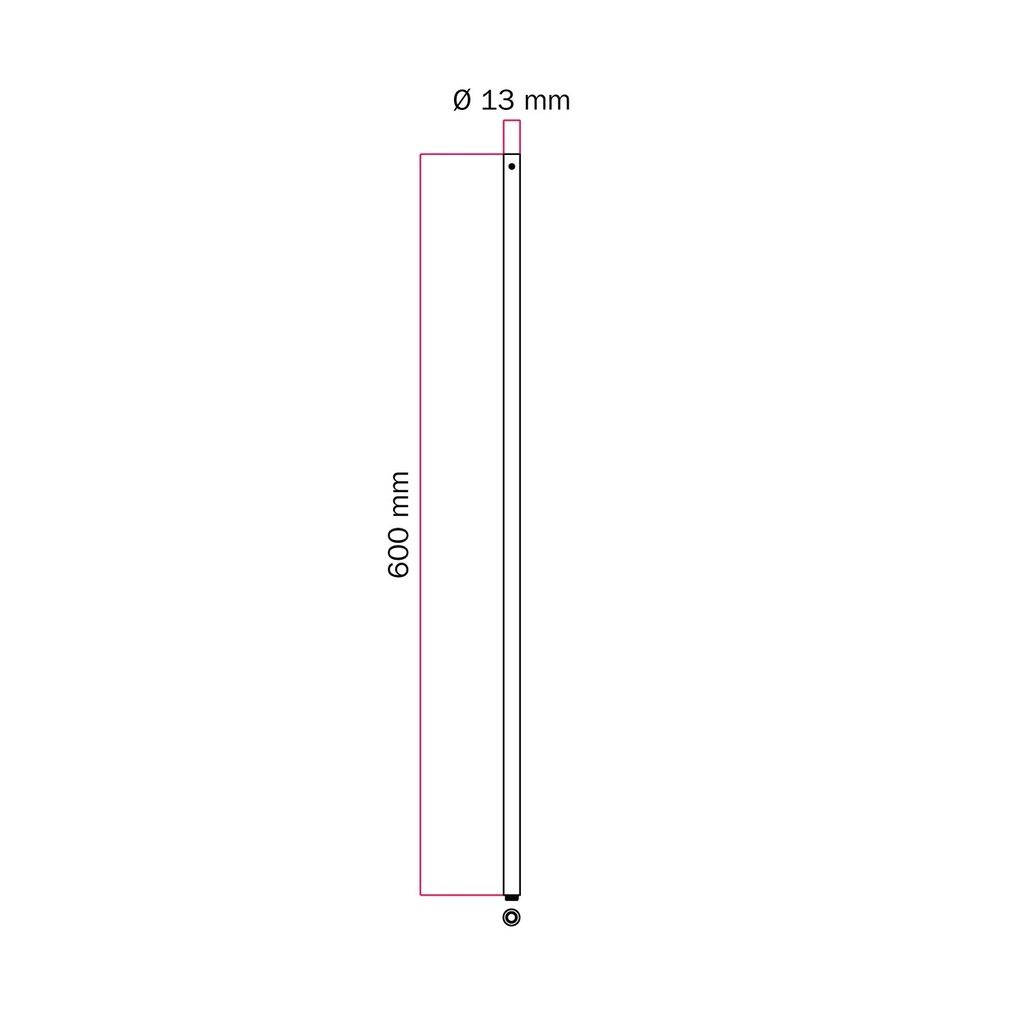 Metal extension tube for MAG-Y floor lamps – Black – photo 3