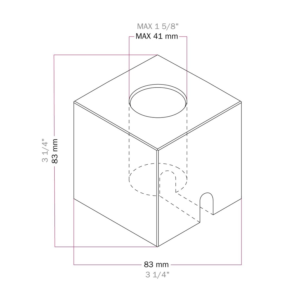 Lampensockel aus Holz - Würfel – Foto 5