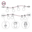 Black French-German plug for Lumet string lights – photo 4