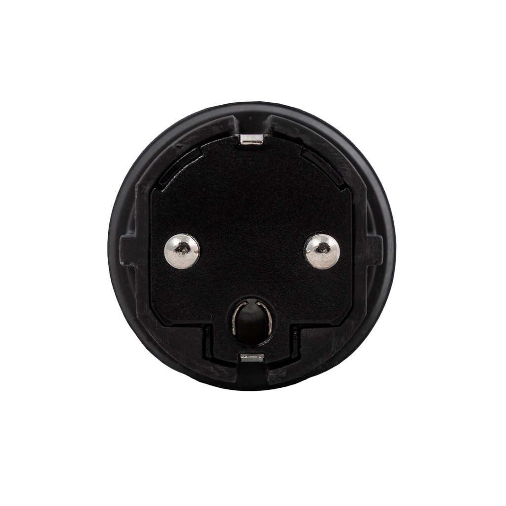 Schwarzer Schuko-Stecker mit Ring 16A 250V IP44 für den Außenbereich, für System Modulair – Foto 3