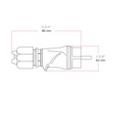 Schwarzer Schuko-Stecker mit Ring 16A 250V IP44 für den Außenbereich, für System Modulair – Foto 5