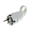 Schuko-Komfort-Stecker mit Ring 16A 250V – Weiß – Foto 3