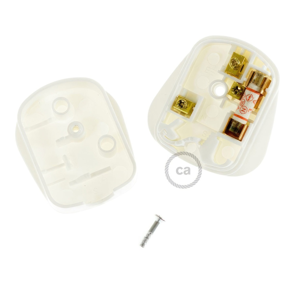 UK-Stecker, 3-polig – Weiß – Foto 2