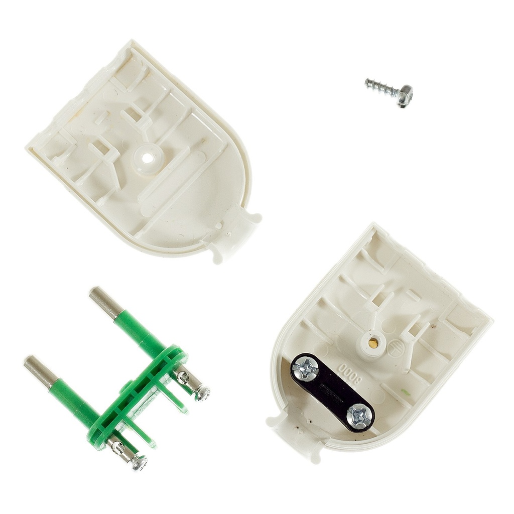 Stecker 2-polig 10A (klein) – IMQ – Made in Italy – Weiß – Foto 2