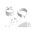 Kit interruttore/deviatore con dado a farfalla e base per Creative-Tubes in porcellana bianca – Bianco, 1 uscita – foto 3
