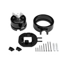 Kit interruttore/deviatore con dado a farfalla e base per Creative-Tubes in porcellana nera – Bianco, 1 uscita – foto 3