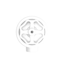 Switch/diverter kit with knob and base for Creative-Tubes in white porcelain – 1 outlet, White – photo 2