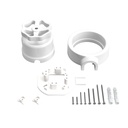 Switch/diverter kit with knob and base for Creative-Tubes in white porcelain – 1 outlet, White – photo 3