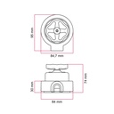 Switch/diverter kit with knob and base for Creative-Tubes in white porcelain – 1 outlet, White – photo 6