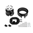 Kit interrupteur/va-et-vient avec bouton et socle pour Creative-Tubes en porcelaine noire – 1 sortie, Blanc – photo 3