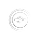 Switch/two-way switch kit with butterfly nut and white porcelain base – White – photo 2