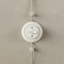 Switch/two-way switch kit with butterfly nut and white porcelain base – White – photo 4