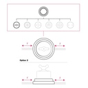 Switch/two-way switch kit with butterfly nut and white porcelain base – White – photo 8