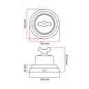 Kit interrupteur/va-et-vient avec écrou papillon et socle en porcelaine noire – Blanc – photo 6