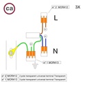 Kit de connexion WAGO compatible avec câble 3x pour rosace à 1 trou – photo 2