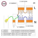 Kit de connexion WAGO compatible avec câble 2x pour rosace à 7 trous – photo 2