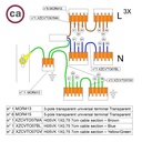 WAGO-Anschlusskit für 3x-Kabel, passend für Baldachin mit 6 Löchern – Foto 2