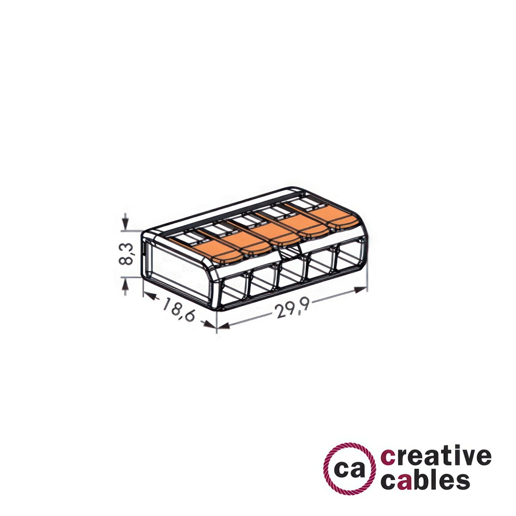 Universal 5-input connector, transparent – photo 5