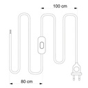 Câblage pour lampe avec câble tressé noir 1,80 m – Fiche UE, Blanc – photo 3