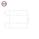 Kit rosone Rose-One quadrato, 200 mm, con 2 fori e 4 fori laterali – foto 7