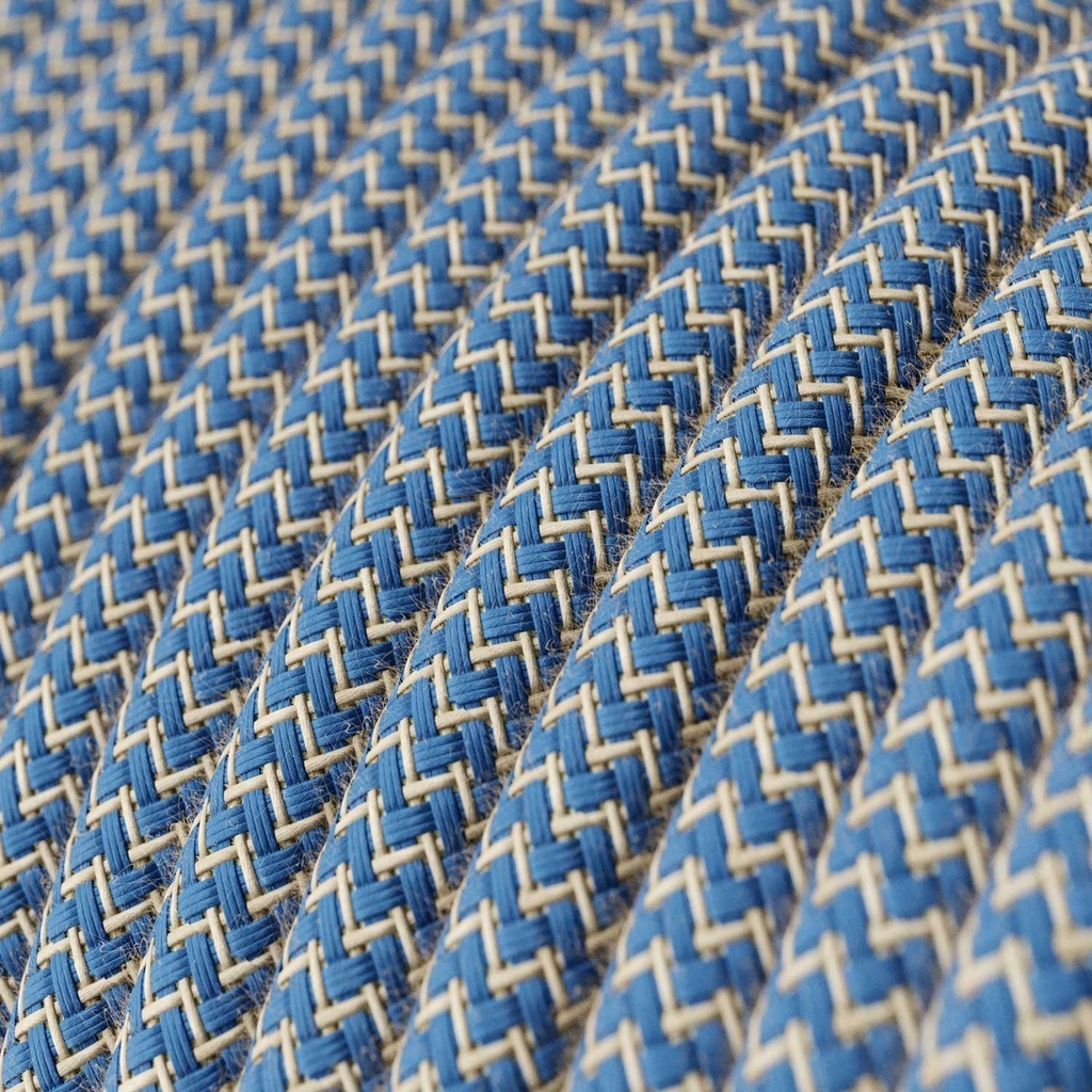 Cablaggio per lampada con cavo blu Steward in cotone 1.80 m 1