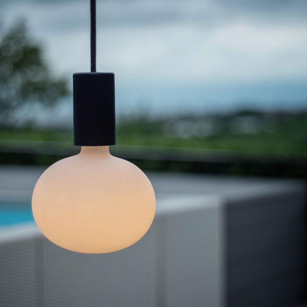 MODULAIR ELEGANT Außen-Hängeleuchte 1,5 m mit Kabel, Baldachin und Fassung aus Silikon IP65 – Foto 6
