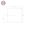 Rose-One square ceiling rose, 200 mm with 1 hole and 4 side holes – photo 7