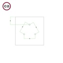 Square Rose-One ceiling rose kit with 3 holes and 4 side holes, 200 mm – photo 7