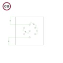 Quadratischer Rose-One-Baldachin, 200 mm mit 7 Löchern und 4 seitlichen Löchern – Foto 7