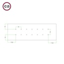 Rosone XXL Rose-One rettangolare a 14 fori e 6 fori laterali, dimensioni 675 x 225 mm – foto 6