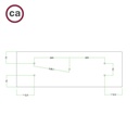 Rectangular XXL Rose-One ceiling rose kit with 5 holes and 6 side holes, 675 x 225 mm – photo 6