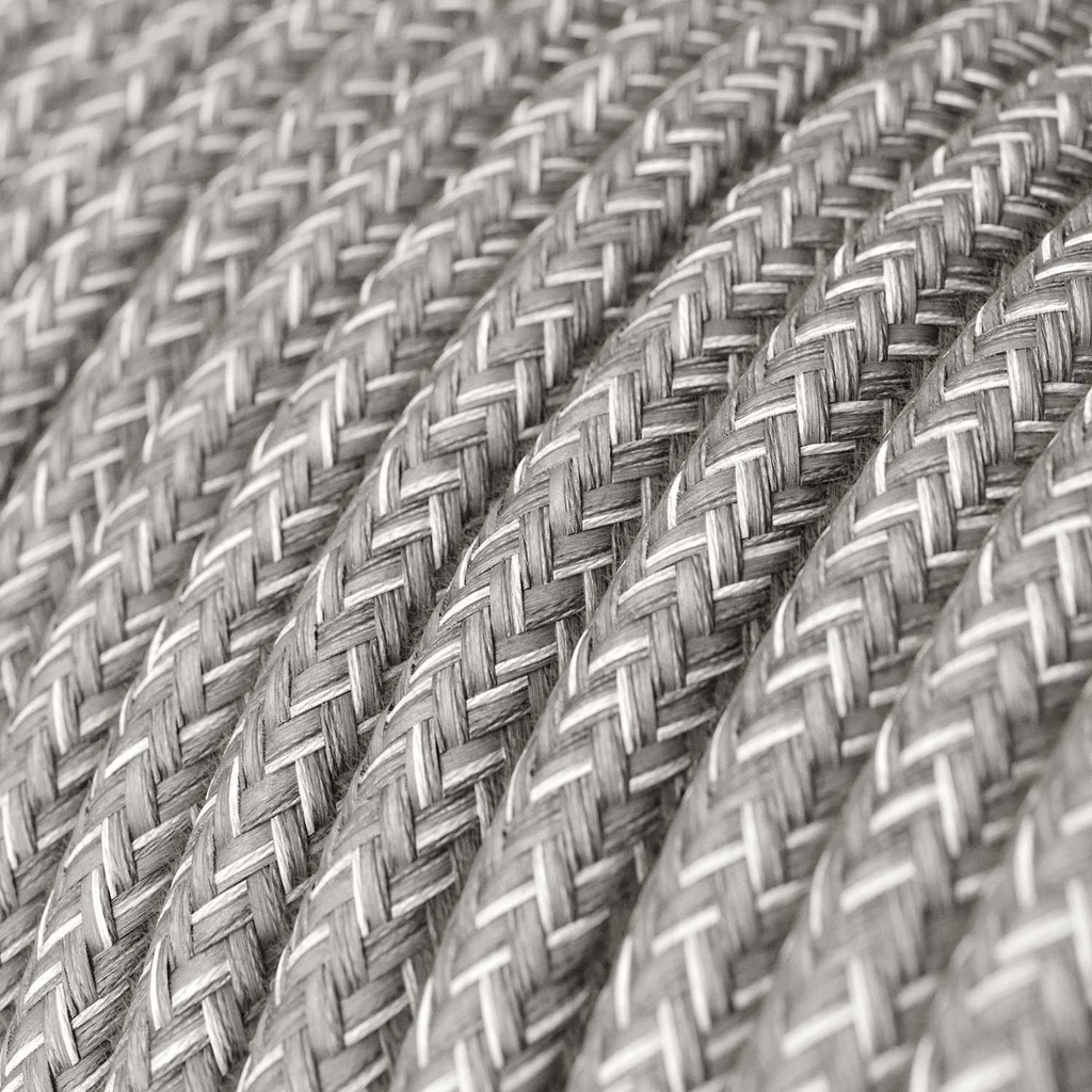 Cablaggio per lampada con cavo grigio in lino, 3 m 1