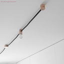 Wooden end terminal for string light cable and Filé system, Made in Italy – photo 12