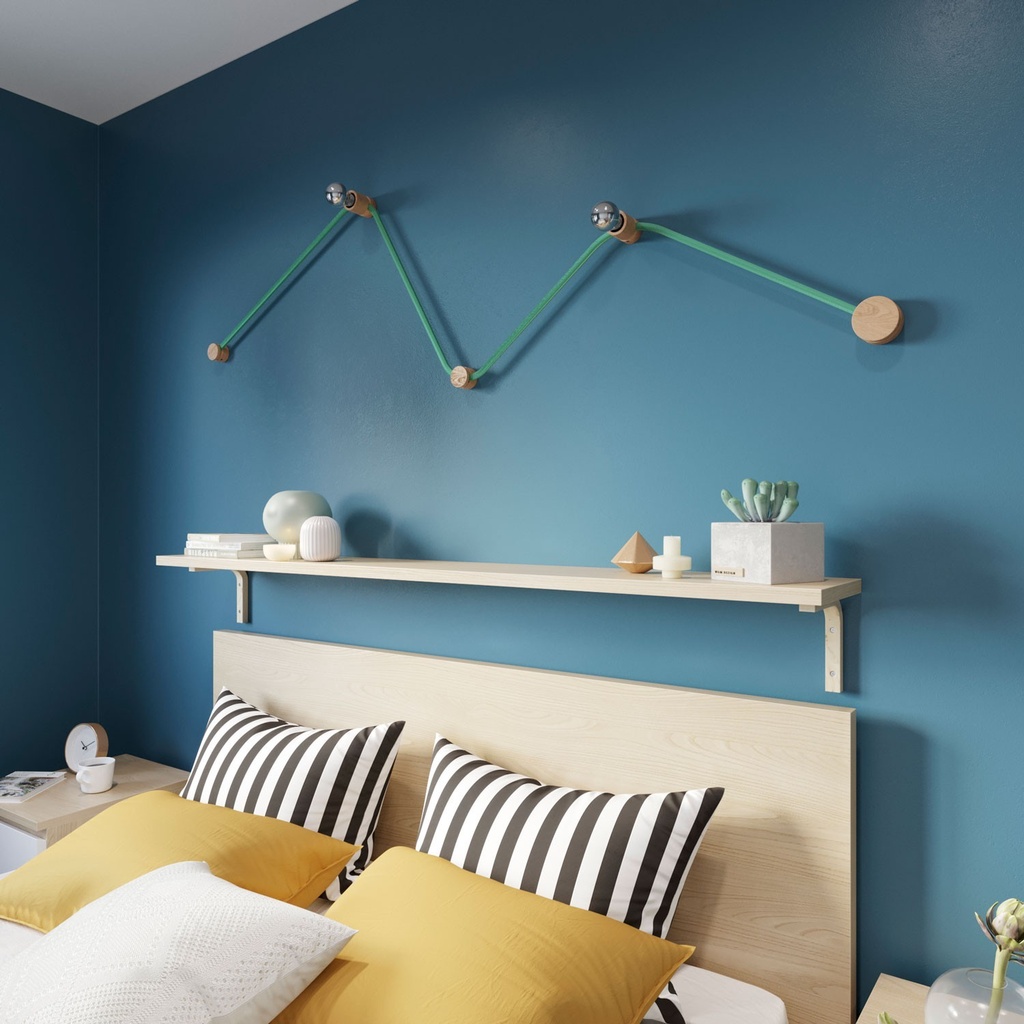 Filé Wiggle Kit system for string lights with 3m cable and 5 indoor wooden components – photo 6
