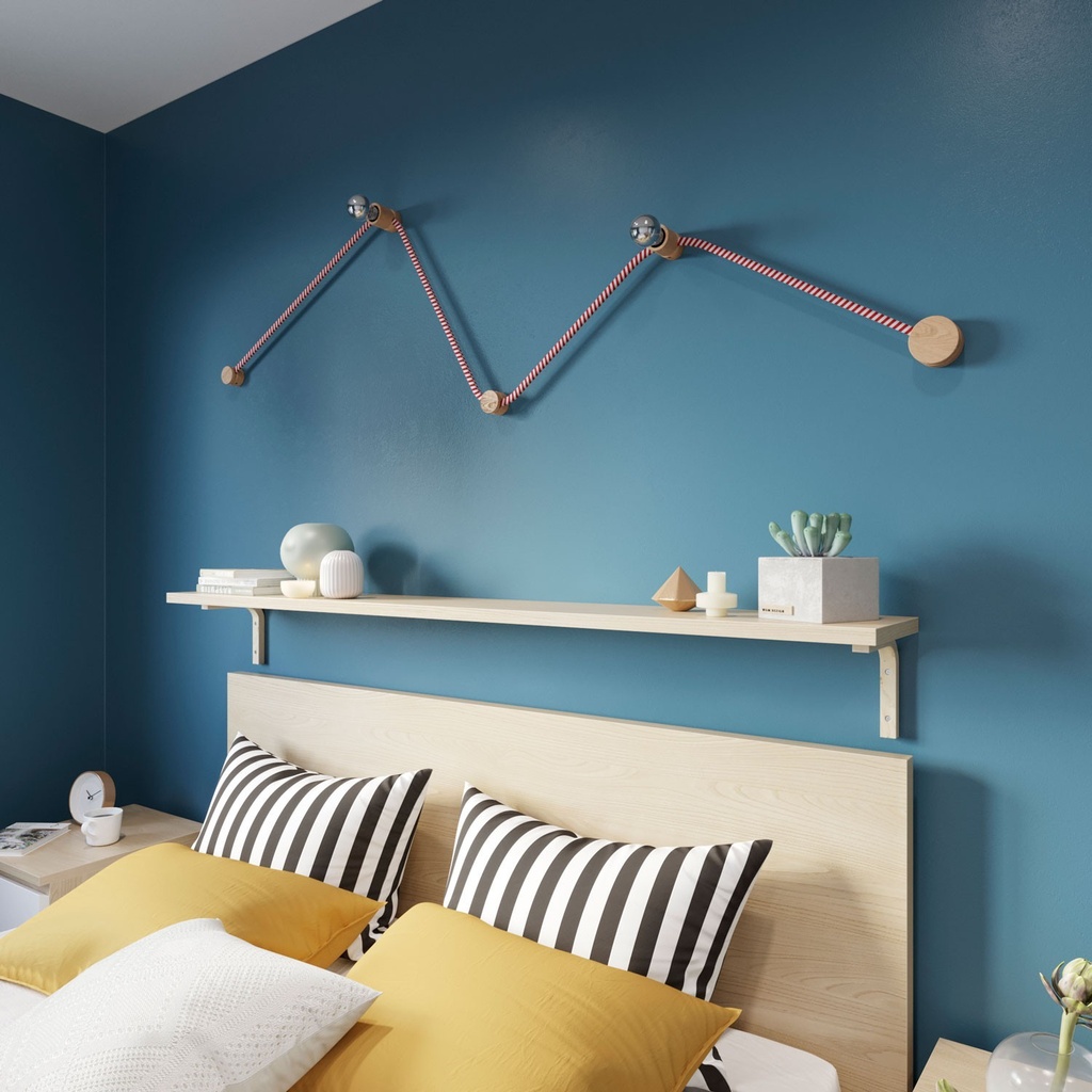 Filé Wiggle Kit system for string lights with 3m cable and 5 indoor wooden components – photo 7
