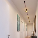 Filé System Symmetric Kit, with 5m string light cable and 9 indoor black varnished wooden components – photo 5