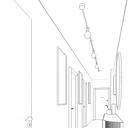 Sistema Filé Linear Kit - con cavo per catenaria di 5m e 7 componenti in legno verniciato nero per interni – CF10 – foto 4
