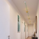Sistema Filé Symmetric Kit con cavo per catenaria da 5m e 9 componenti in legno verniciato bianco per interni – foto 4