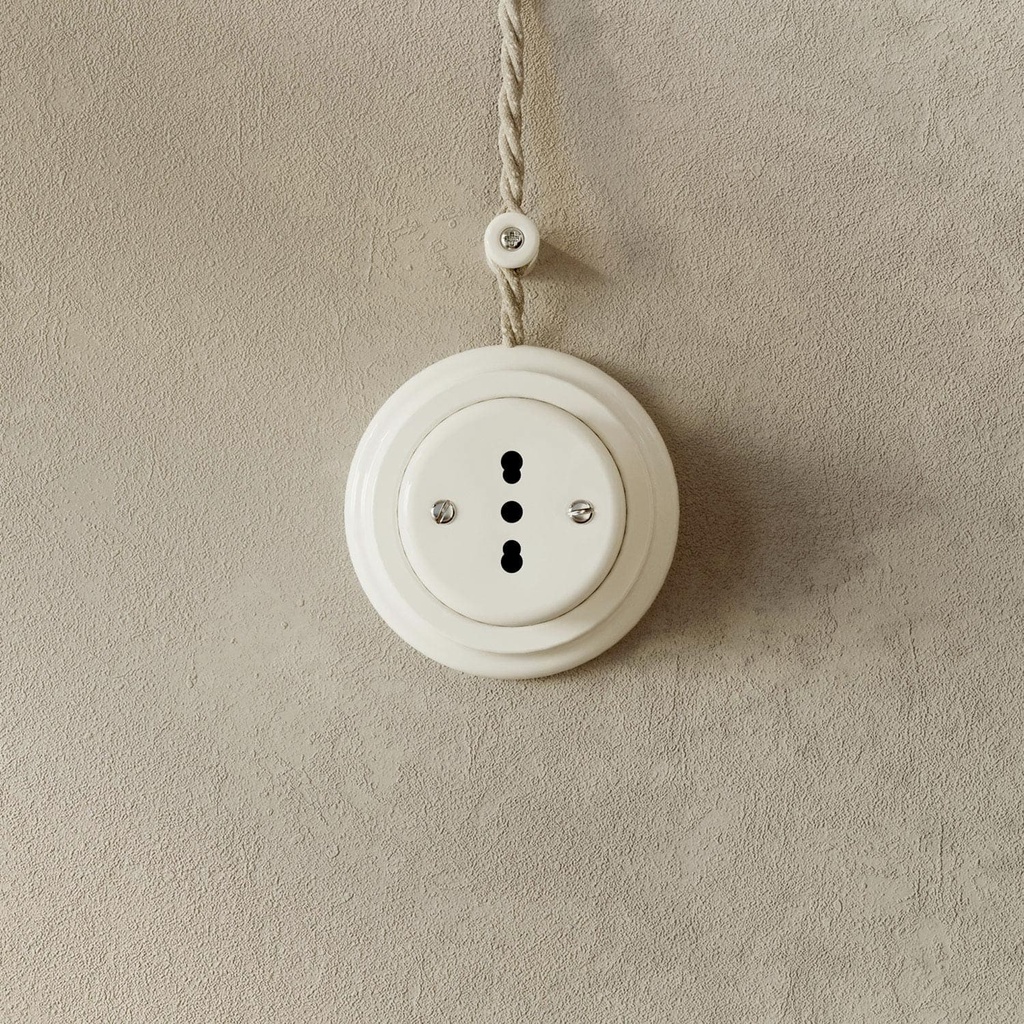 Base en porcelaine pour prise électrique et interrupteur/va-et-vient – Blanc – photo 6