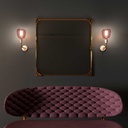 Fermaluce Classic, metal and porcelain wall light with bent extension – White / Copper – photo 2