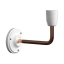 Fermaluce Classic, metal and porcelain wall light with bent extension – White / Copper – photo 3
