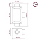 Three-outlet T-shaped junction box for Creative-Tube, aluminium case – photo 3