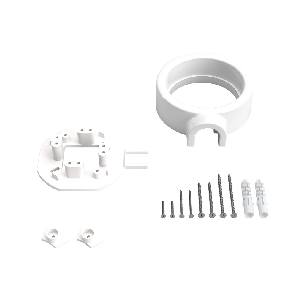 Porcelain base for electrical socket and switch/diverters compatible with Creative-Tubes, from 1 to 4 outputs – White, 1 outlet – photo 3