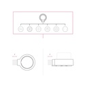 Porcelain base for electrical socket and switch/diverters compatible with Creative-Tubes, from 1 to 4 outputs – White, 1 outlet – photo 7