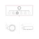 Kit presa bipasso italiana 10/16A da parete e base per Creative-Tubes in porcellana – Bianco, 1 uscita – foto 7