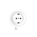 Schuko wall socket kit with porcelain base for Creative-Tubes – white, 1 outlet – photo 2