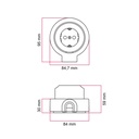 Schuko wall socket kit with porcelain base for Creative-Tubes – white, 1 outlet – photo 6
