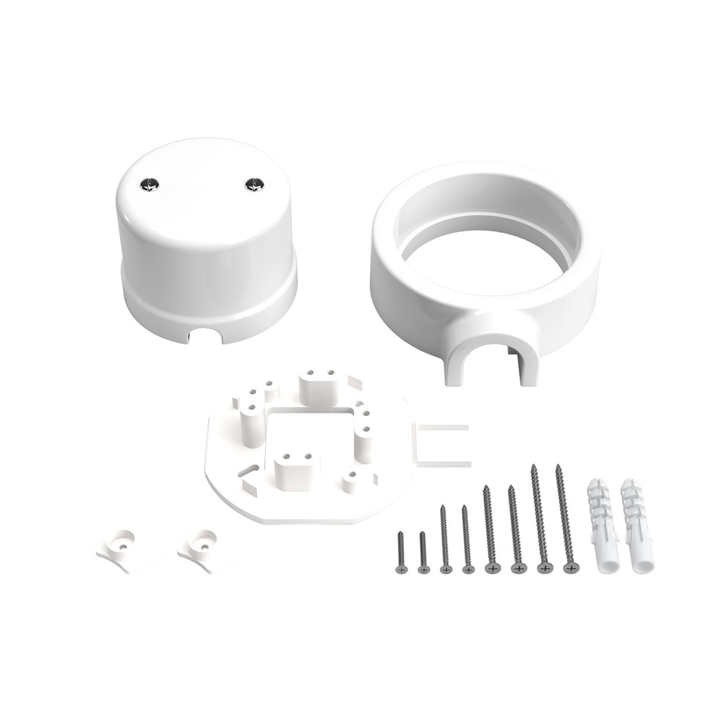 Kit scatola di derivazione e base per Creative-Tubes in porcellana – Bianco, 1 uscita – foto 3