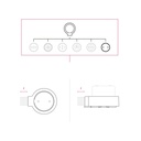 Kit scatola di derivazione e base per Creative-Tubes in porcellana – Bianco, 1 uscita – foto 7
