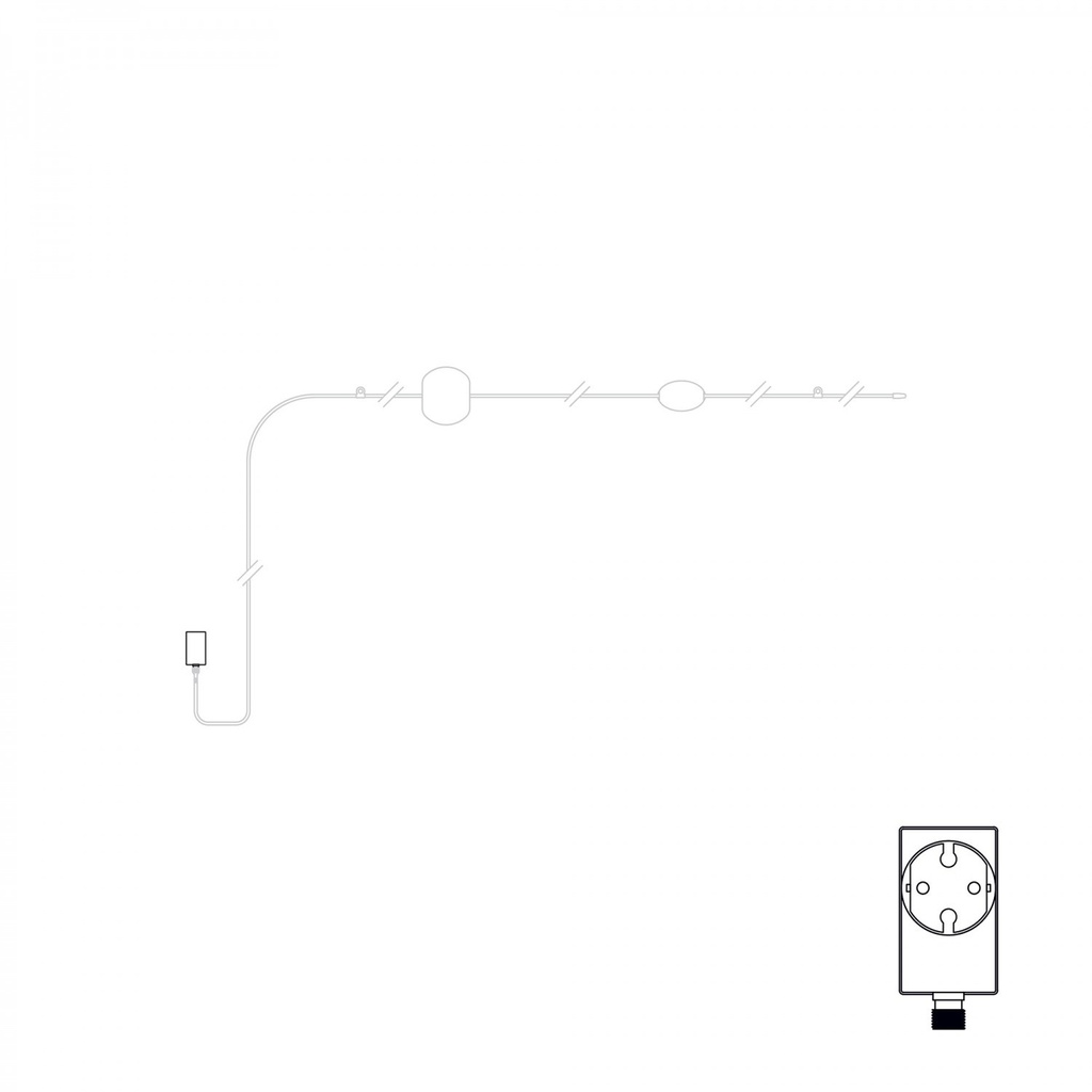 Alimentatore con spina Franco/Schuko fino a 12 punti luce -  1